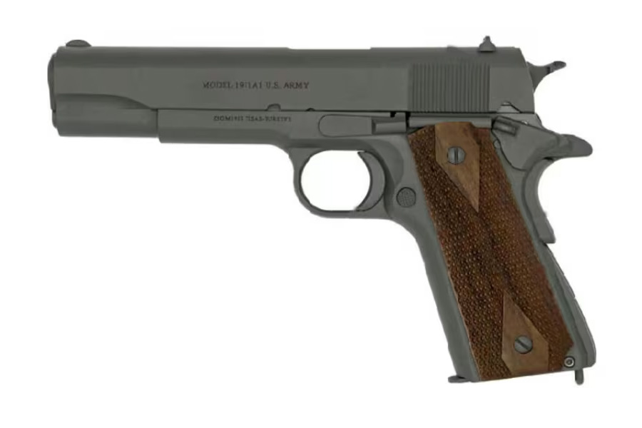 TISAS 1911 A1 US Army 45 ACP Pistol with USGI Style Cerakote Finish and Walnut Grips